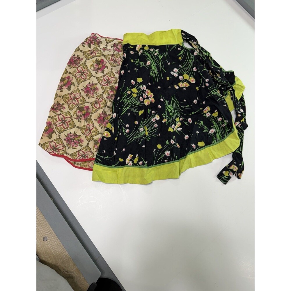 2 Vintage Mcm Mid Century Waist Aprons Movie Set